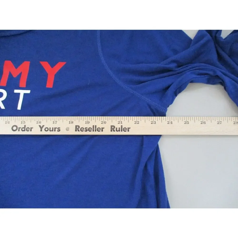 Tommy Hilfiger Sport T-Shirt Womens 2X Logo Spellout Top Long Sleeve Retro Y2K - Picture 8 of 13